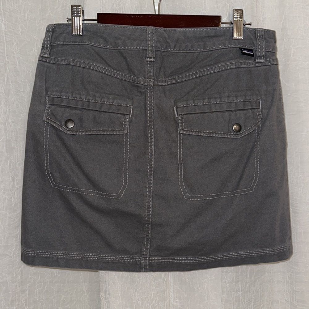 patagonia 6 Gray Mini Pencil Skirt 💯 Organic Cotton Plain Inner Details - Picture 4 of 15